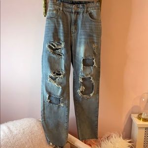 Nasty gal ripped mom jeans